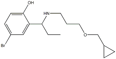 4-bromo-2-(1-{[3-(cyclopropylmethoxy)propyl]amino}propyl)phenol 结构式