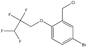 4-bromo-2-(chloromethyl)-1-(2,2,3,3-tetrafluoropropoxy)benzene 结构式