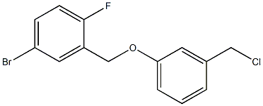 4-bromo-2-[3-(chloromethyl)phenoxymethyl]-1-fluorobenzene 结构式