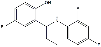 4-bromo-2-{1-[(2,4-difluorophenyl)amino]propyl}phenol 结构式