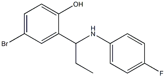 4-bromo-2-{1-[(4-fluorophenyl)amino]propyl}phenol 结构式