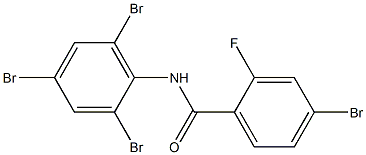 4-bromo-2-fluoro-N-(2,4,6-tribromophenyl)benzamide 结构式