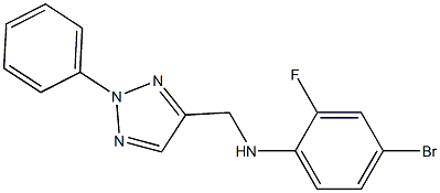 4-bromo-2-fluoro-N-[(2-phenyl-2H-1,2,3-triazol-4-yl)methyl]aniline 结构式