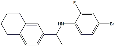 4-bromo-2-fluoro-N-[1-(5,6,7,8-tetrahydronaphthalen-2-yl)ethyl]aniline 结构式
