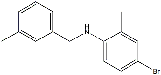 4-bromo-2-methyl-N-[(3-methylphenyl)methyl]aniline 结构式