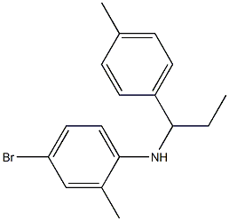 4-bromo-2-methyl-N-[1-(4-methylphenyl)propyl]aniline 结构式