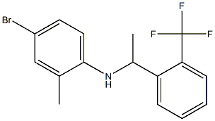 4-bromo-2-methyl-N-{1-[2-(trifluoromethyl)phenyl]ethyl}aniline 结构式