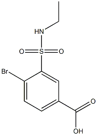 4-bromo-3-(ethylsulfamoyl)benzoic acid 结构式