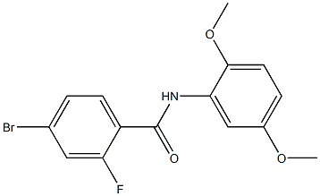 4-bromo-N-(2,5-dimethoxyphenyl)-2-fluorobenzamide 结构式