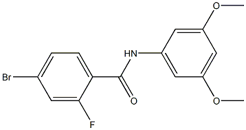 4-bromo-N-(3,5-dimethoxyphenyl)-2-fluorobenzamide 结构式
