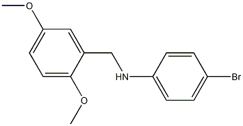 4-bromo-N-[(2,5-dimethoxyphenyl)methyl]aniline 结构式