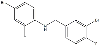 4-bromo-N-[(3-bromo-4-fluorophenyl)methyl]-2-fluoroaniline 结构式