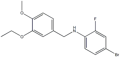 4-bromo-N-[(3-ethoxy-4-methoxyphenyl)methyl]-2-fluoroaniline 结构式