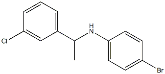 4-bromo-N-[1-(3-chlorophenyl)ethyl]aniline 结构式