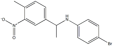 4-bromo-N-[1-(4-methyl-3-nitrophenyl)ethyl]aniline 结构式