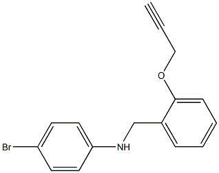 4-bromo-N-{[2-(prop-2-yn-1-yloxy)phenyl]methyl}aniline 结构式