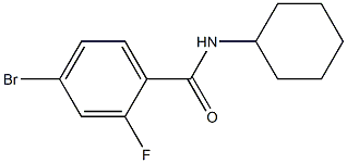 4-bromo-N-cyclohexyl-2-fluorobenzamide 结构式