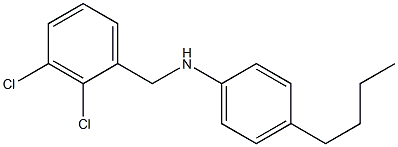 4-butyl-N-[(2,3-dichlorophenyl)methyl]aniline 结构式