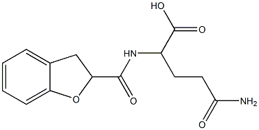 4-carbamoyl-2-(2,3-dihydro-1-benzofuran-2-ylformamido)butanoic acid 结构式