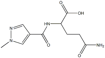 4-carbamoyl-2-[(1-methyl-1H-pyrazol-4-yl)formamido]butanoic acid 结构式