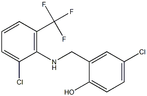 4-chloro-2-({[2-chloro-6-(trifluoromethyl)phenyl]amino}methyl)phenol 结构式