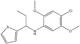 4-chloro-2,5-dimethoxy-N-[1-(thiophen-2-yl)propyl]aniline 结构式