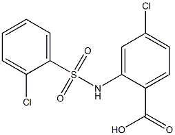 4-chloro-2-[(2-chlorobenzene)sulfonamido]benzoic acid 结构式