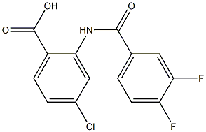 4-chloro-2-[(3,4-difluorobenzene)amido]benzoic acid 结构式