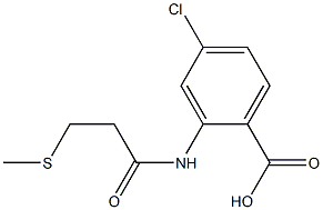4-chloro-2-[3-(methylsulfanyl)propanamido]benzoic acid 结构式