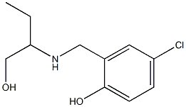 4-chloro-2-{[(1-hydroxybutan-2-yl)amino]methyl}phenol 结构式