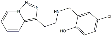 4-chloro-2-{[(2-{[1,2,4]triazolo[3,4-a]pyridin-3-yl}ethyl)amino]methyl}phenol 结构式