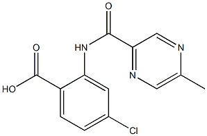 4-chloro-2-{[(5-methylpyrazin-2-yl)carbonyl]amino}benzoic acid 结构式