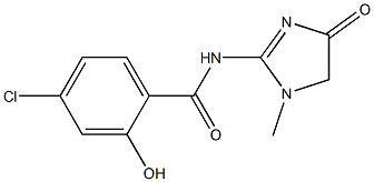 4-chloro-2-hydroxy-N-(1-methyl-4-oxo-4,5-dihydro-1H-imidazol-2-yl)benzamide 结构式