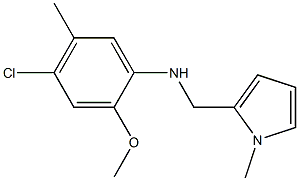 4-chloro-2-methoxy-5-methyl-N-[(1-methyl-1H-pyrrol-2-yl)methyl]aniline 结构式