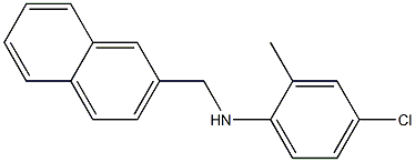 4-chloro-2-methyl-N-(naphthalen-2-ylmethyl)aniline 结构式