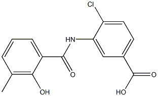 4-chloro-3-[(2-hydroxy-3-methylbenzene)amido]benzoic acid 结构式