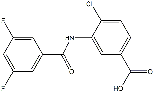 4-chloro-3-[(3,5-difluorobenzene)amido]benzoic acid 结构式