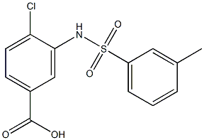 4-chloro-3-[(3-methylbenzene)sulfonamido]benzoic acid 结构式