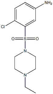 4-chloro-3-[(4-ethylpiperazine-1-)sulfonyl]aniline 结构式