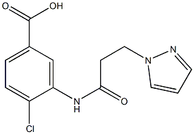 4-chloro-3-[3-(1H-pyrazol-1-yl)propanamido]benzoic acid 结构式