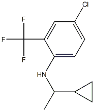 4-chloro-N-(1-cyclopropylethyl)-2-(trifluoromethyl)aniline 结构式