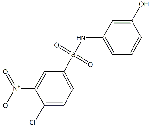 4-chloro-N-(3-hydroxyphenyl)-3-nitrobenzene-1-sulfonamide 结构式