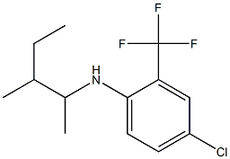 4-chloro-N-(3-methylpentan-2-yl)-2-(trifluoromethyl)aniline 结构式