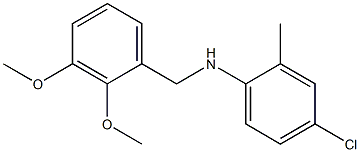 4-chloro-N-[(2,3-dimethoxyphenyl)methyl]-2-methylaniline 结构式