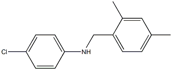 4-chloro-N-[(2,4-dimethylphenyl)methyl]aniline 结构式