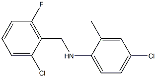 4-chloro-N-[(2-chloro-6-fluorophenyl)methyl]-2-methylaniline 结构式