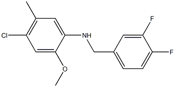 4-chloro-N-[(3,4-difluorophenyl)methyl]-2-methoxy-5-methylaniline 结构式