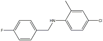 4-chloro-N-[(4-fluorophenyl)methyl]-2-methylaniline 结构式