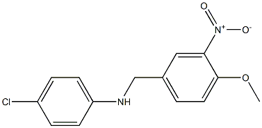 4-chloro-N-[(4-methoxy-3-nitrophenyl)methyl]aniline 结构式