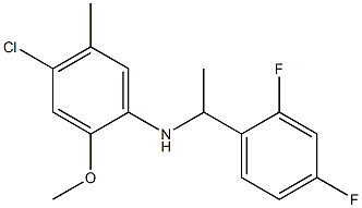 4-chloro-N-[1-(2,4-difluorophenyl)ethyl]-2-methoxy-5-methylaniline 结构式